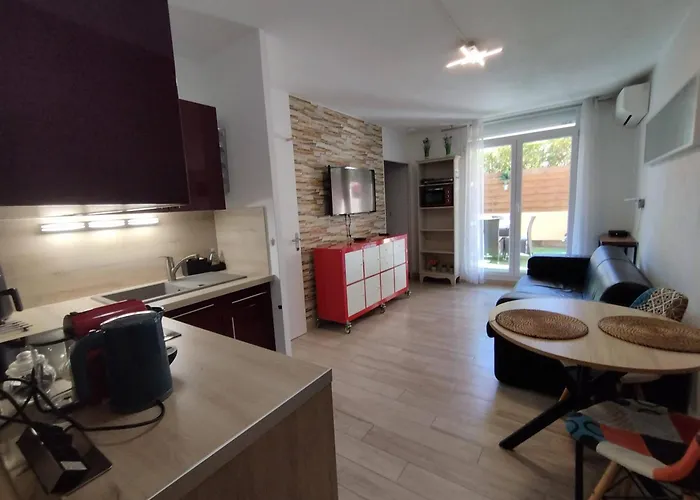 T2 Rd Jardin Grande Terrasse Coeur 2 M Clim Garage Wifi Apartament *